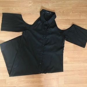 Black Open Shoulder Dress